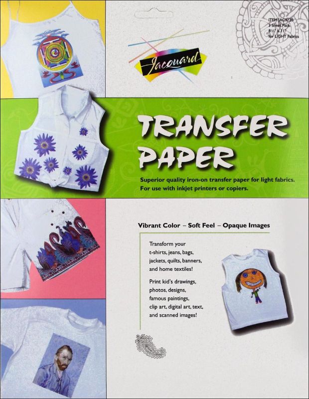 JACQUARD IRON-ON TRANSFER PAPER PACK OF 3 -