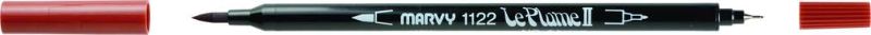MARVY LE PLUME II DUAL TIP WATER BASED MARKER PEN - BROWN 6