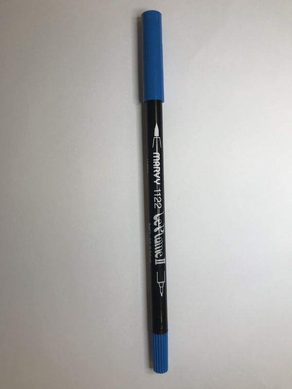 MARVY LE PLUME II DUAL TIP WATER BASED MARKER PEN - LIGHT BLUE 10