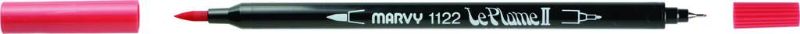 MARVY LE PLUME II DUAL TIP WATER BASED MARKER PEN - CARMINE 19