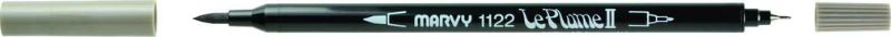 MARVY LE PLUME II DUAL TIP WATER BASED MARKER PEN - BROWNISH GREY 40