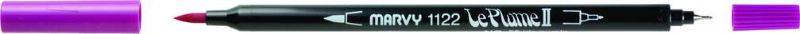 MARVY LE PLUME II DUAL TIP WATER BASED MARKER PEN - IRIS PURPLE 55