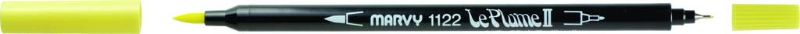 MARVY LE PLUME II DUAL TIP WATER BASED MARKER PEN - DAFFODIL YELLOW 68