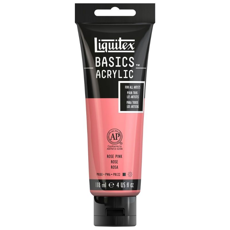 LIQUITEX BASICS ACRYLIC PAINT 118ML - ROSE PINK