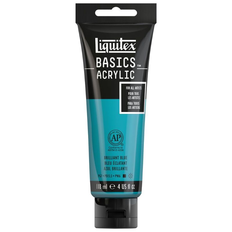 LIQUITEX BASICS ACRYLIC PAINT 118ML - BRILLIANT BLUE