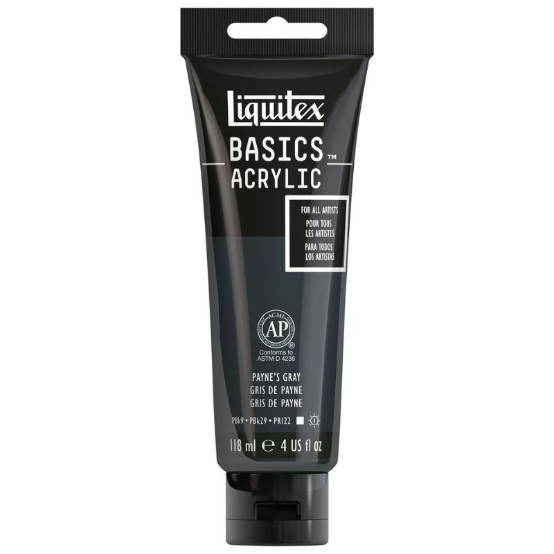 LIQUITEX BASICS ACRYLIC PAINT 118ML - PAYNES GREY