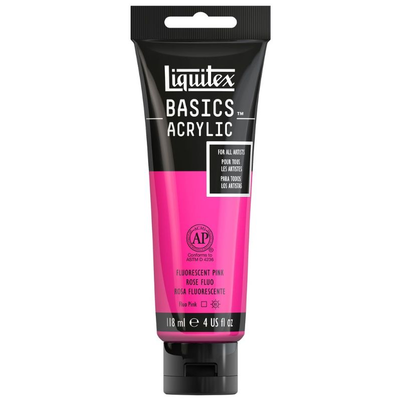 LIQUITEX BASICS ACRYLIC PAINT 118ML - FLURO PINK