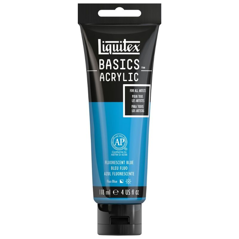 LIQUITEX BASICS ACRYLIC PAINT 118ML - FLURO BLUE