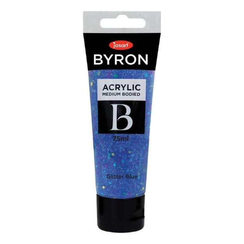 JASART BYRON ACRYLIC PAINT 75ML - GLITTER BLUE