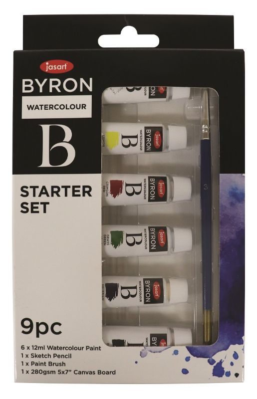JASART BYRON WATERCOLOUR STARTER SET OF 9 -