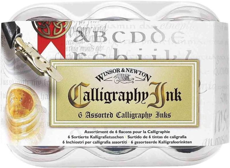 WINSOR & NEWTON CALLIGRAPHY INK 30ML SET OF 6 -
