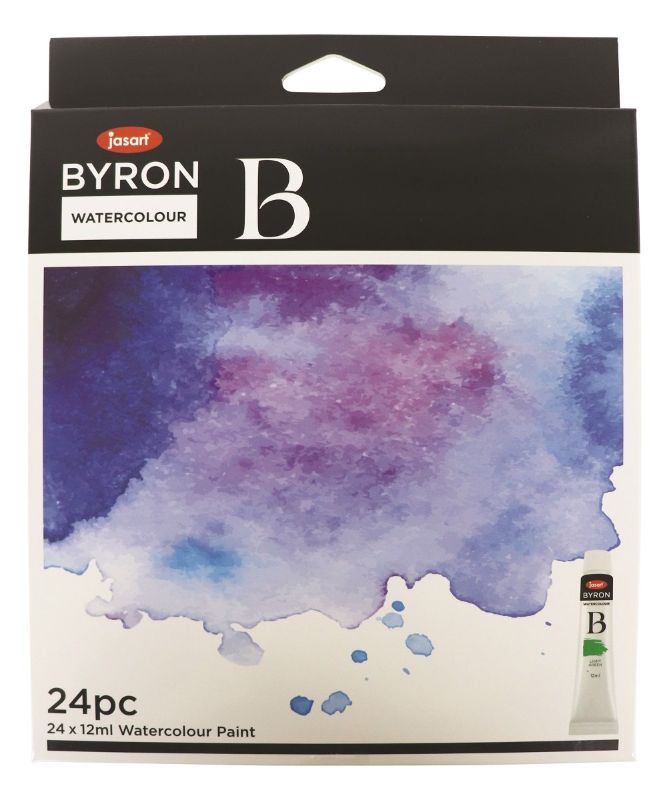 JASART BYRON WATERCOLOUR PAINT 12ML SET - SET 24