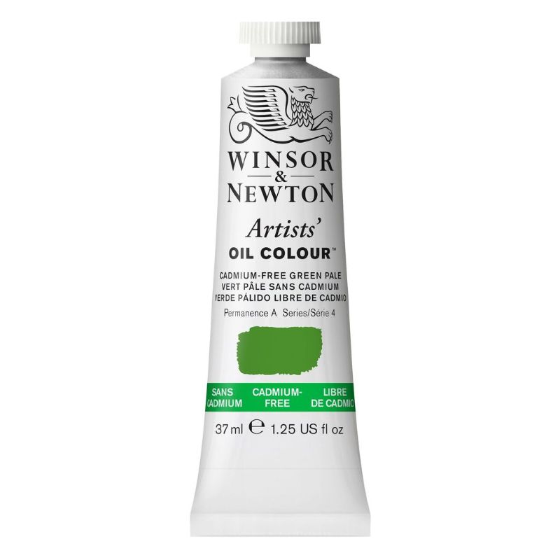 WINSOR AND NEWTON ARTISTS OIL PAINT 37ML CADMIUM FREE - GREEN PALE 897 S4