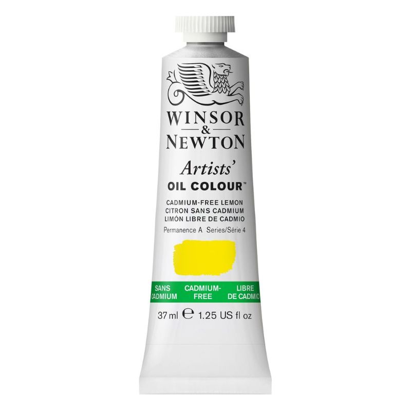 WINSOR AND NEWTON ARTISTS OIL PAINT 37ML CADMIUM FREE - LEMON 898 S4
