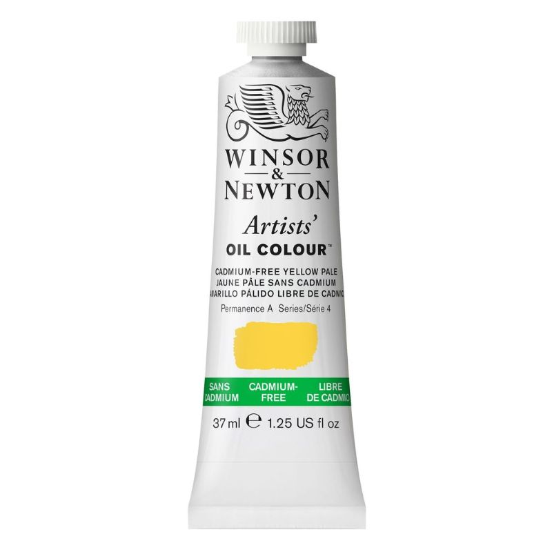 WINSOR AND NEWTON ARTISTS OIL PAINT 37ML CADMIUM FREE - YELLOW PALE 907 S4