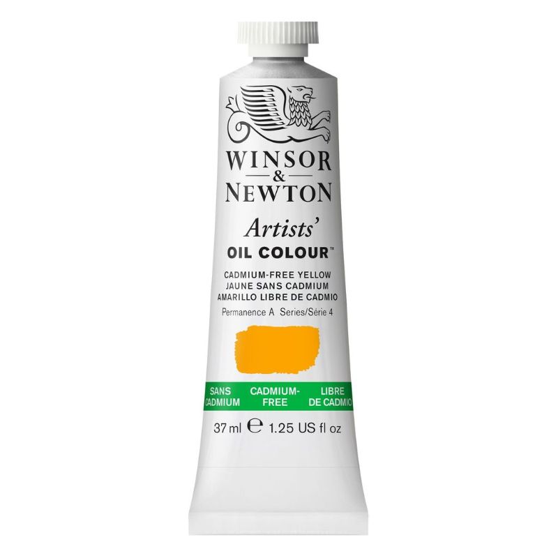 WINSOR AND NEWTON ARTISTS OIL PAINT 37ML CADMIUM FREE - YELLOW 890 S4