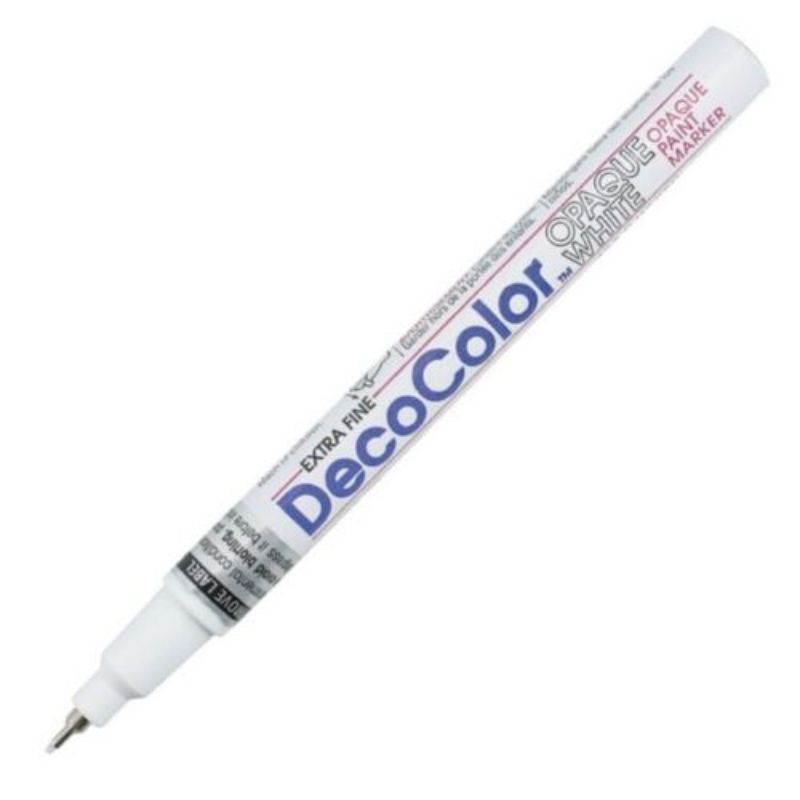 MARVY DECOCOLOR OPAQUE PAINT MARKER EXTRA FINE 130 WHITE -