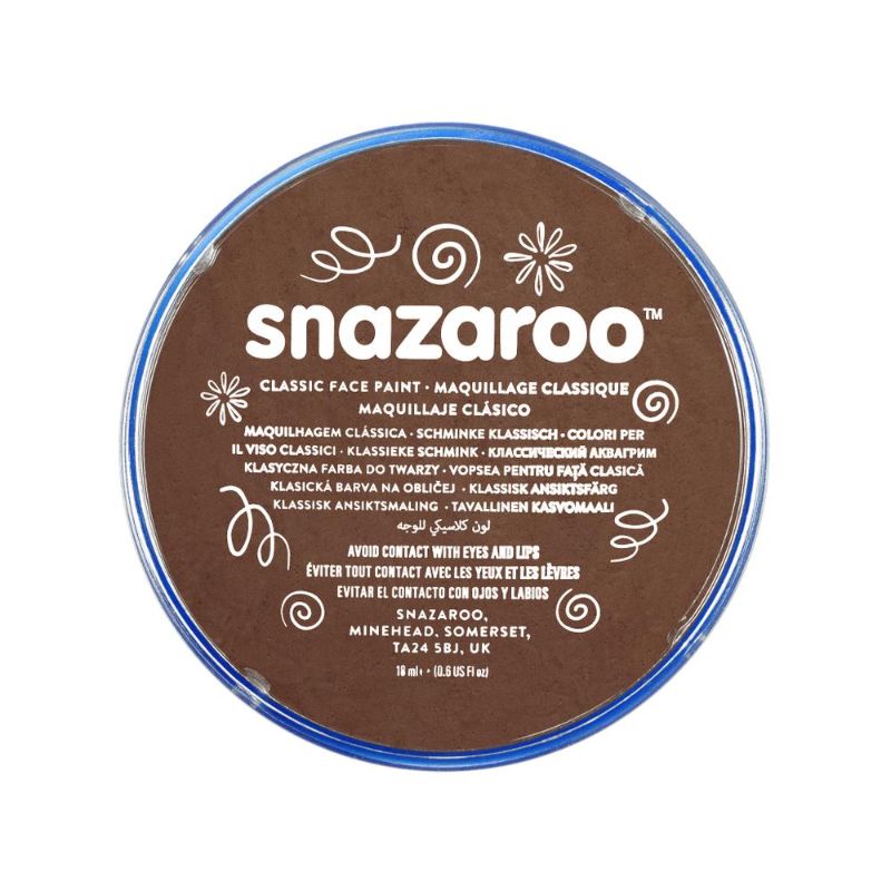 SNAZAROO FACE PAINT 18ML POT - LIGHT BROWN