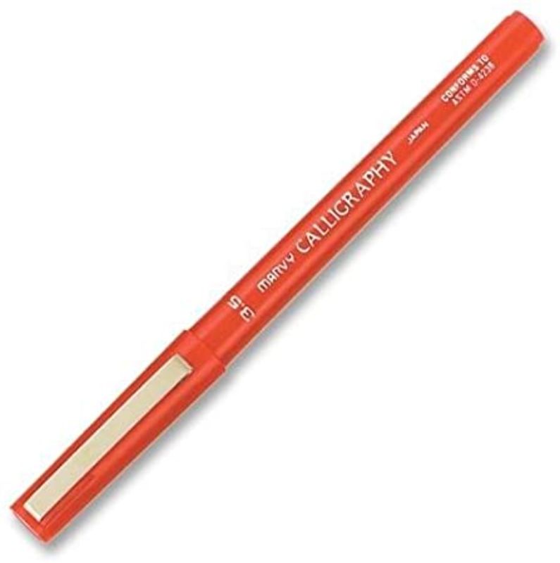 MARVY CALLIGRAPHY PEN 3.5MM - RED