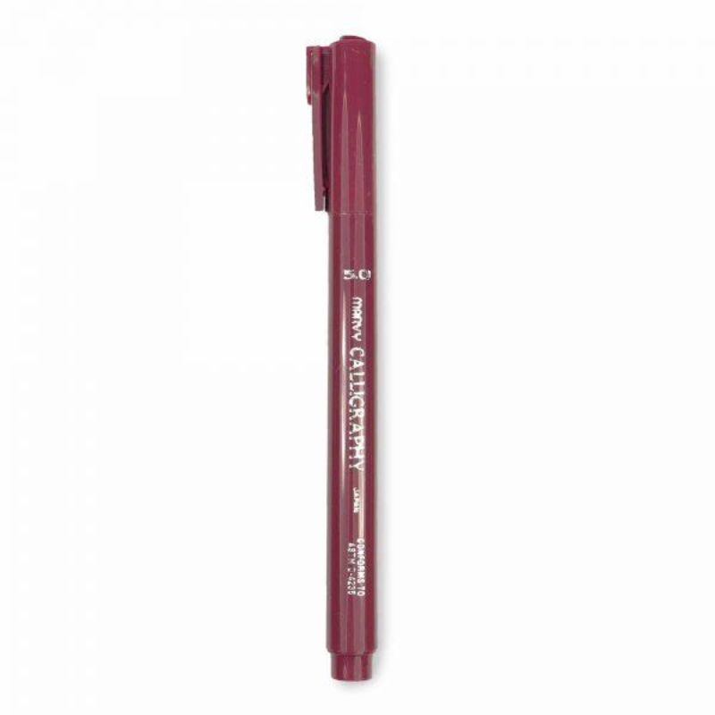 MARVY CALLIGRAPHY PEN 5.0MM - BURGANDY