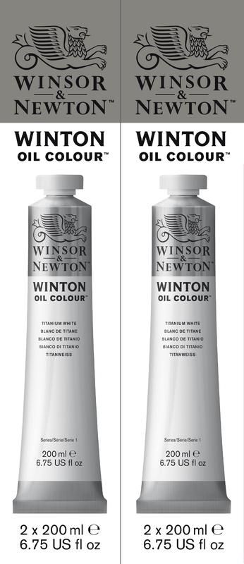 WINSOR & NEWTON WINTON OIL TWIN PACK 200ML TITANIUM WHITE -