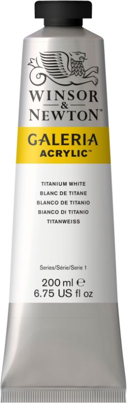 WINSOR & NEWTON GALERIA ACRYLIC PAINT 200ML - TITAN WHITE 644 S1