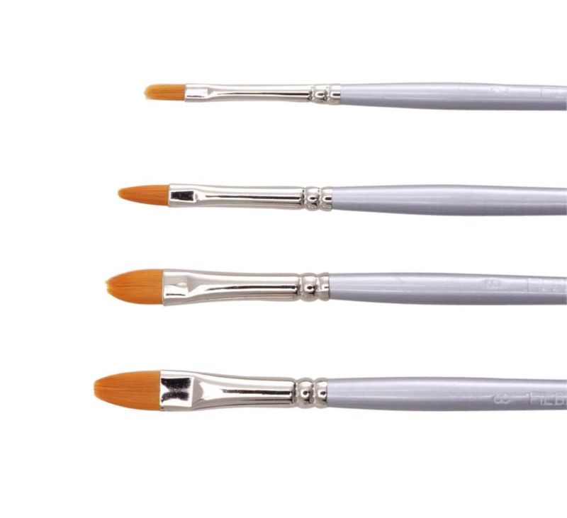 JASART BRUSH GOLD  SYNTHETIC FILBERT - FILBERT #6