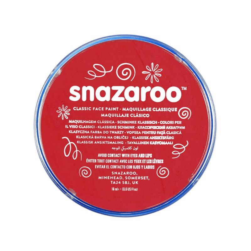 SNAZAROO FACE PAINT 18ML POT - RED