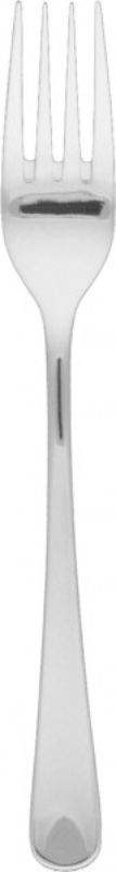 Elegant Tablekraft 12 Pack York Dessert Forks in mirror-polished stainless steel, perfect for all dining occasions.