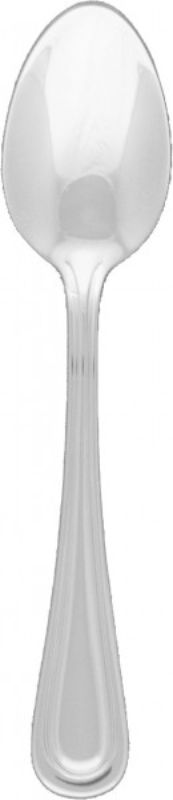 Set of 12 elegant stainless steel Oxford teaspoons with a polished finish for versatile dining occasions.