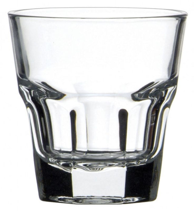 Set of 12 elegant Pasabahce Casablanca 140ml rocks glasses, perfect for whiskey, cocktails, and juices, crafted in Turkey.