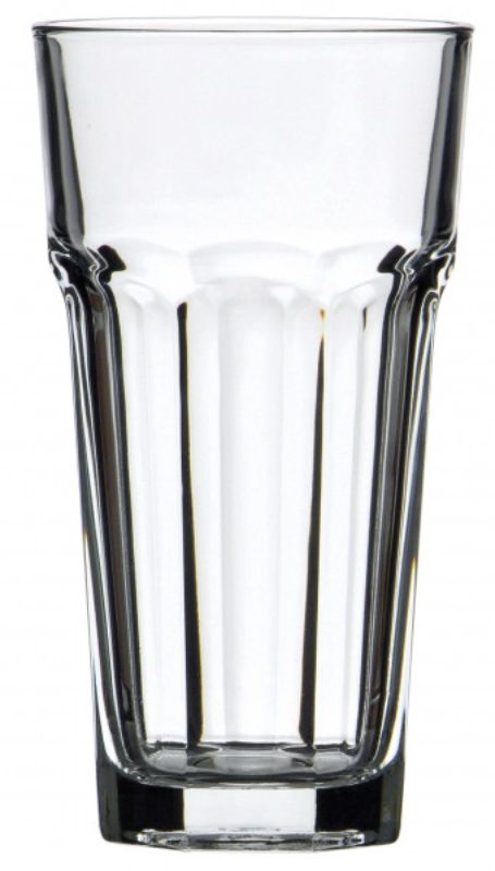 Set of 12 elegant 421ml Pasabahce Casablanca beverage glasses, perfect for any drink and occasion.