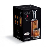 Elegant Luigi Bormioli Bach Whiskey Set, featuring a carafe and tumblers in ultra-clear lead-free crystal, perfect for spirits.