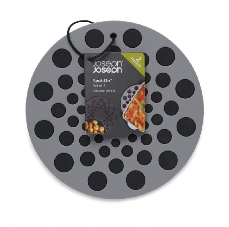 Joseph Joseph - Spot-On Set of 2 Silicone Trivets (Round) - Grey