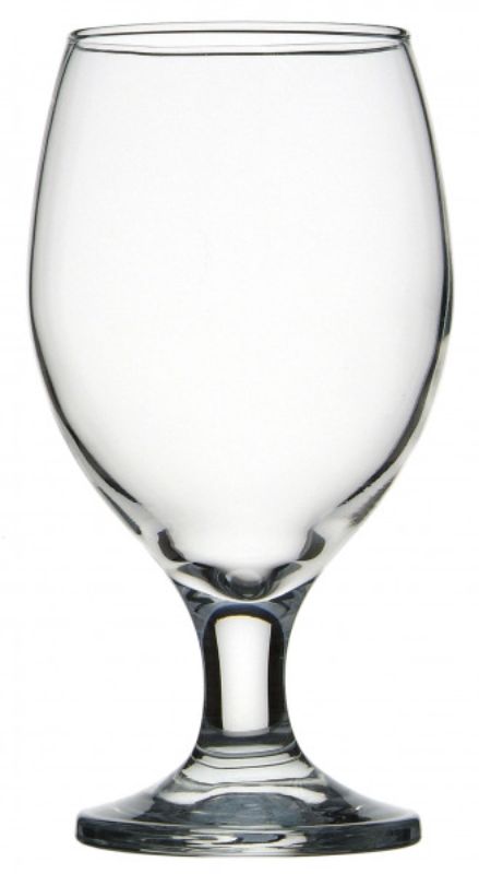 Set of 12 Pasabahce Bistro Beer Glasses, 400ml each, elegant design for beer, juices, and cocktails, stackable and durable.