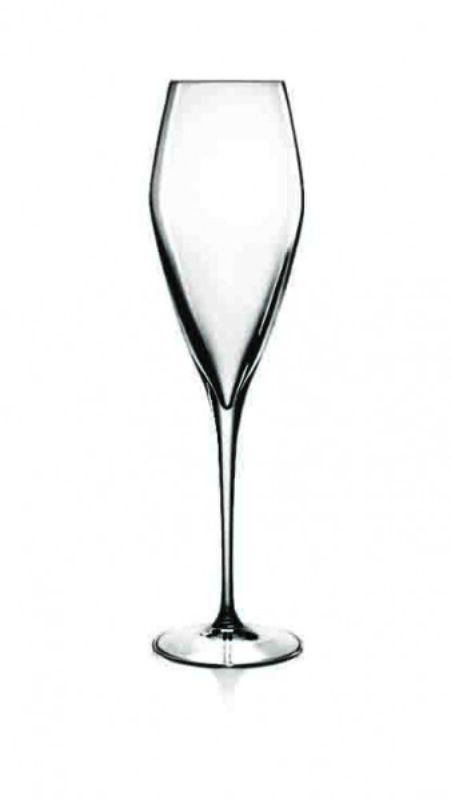 Set of 6 Luigi Bormioli Atelier Flutes, 200ml, crafted from lead-free crystal, perfect for champagne celebrations.