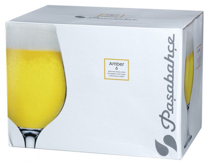 Pasabahce - Set 6 Amber Beer 395ml