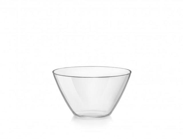 Set of 12 elegant 20cm glass bowls by Bormioli Rocco, perfect for serving a variety of dishes with style.