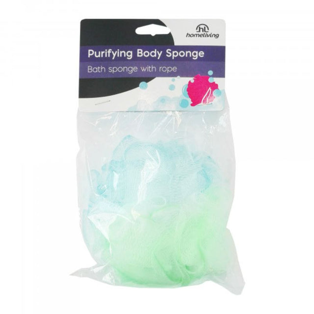 Set of 4 colorful nylon bath sponges for gentle exfoliation and cleansing, ideal for daily use and quick-drying.