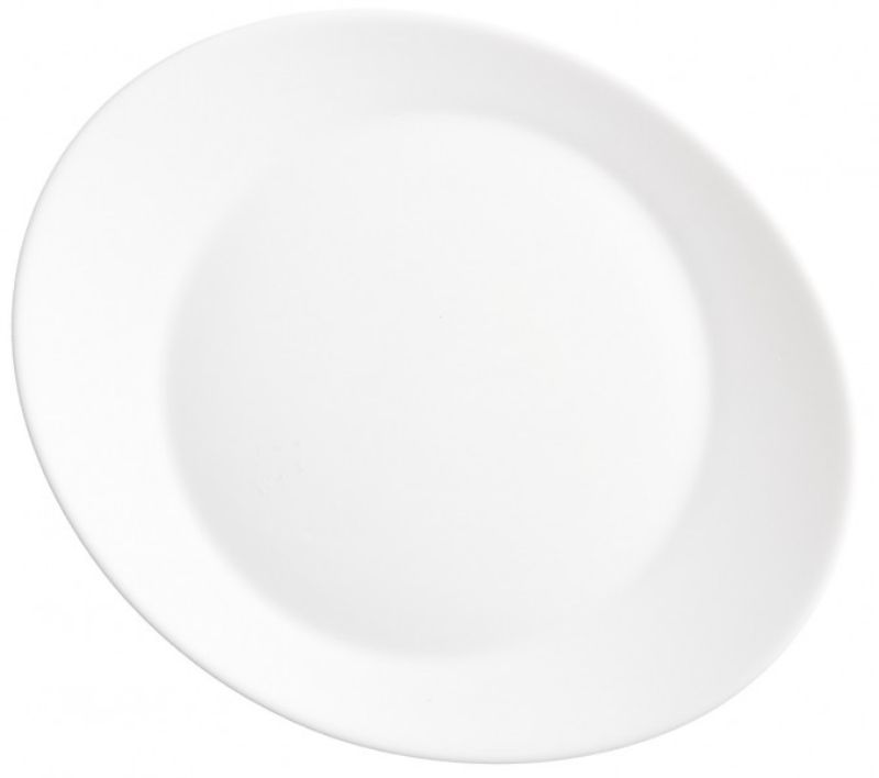 Set of 12 Bormioli Rocco Gusto 31.7cm oval plates, elegant tempered glass for stylish dining and generous servings.