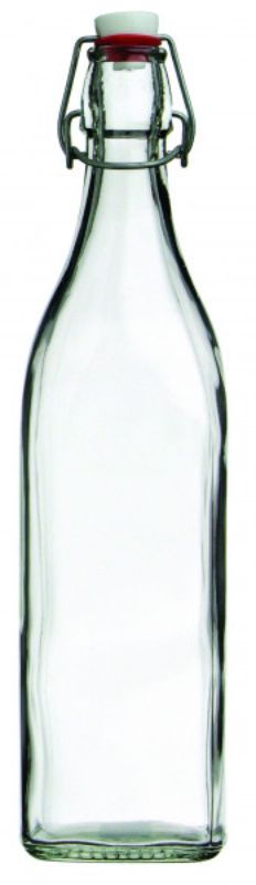 Set of 20 Bormioli Rocco 1L glass water bottles, eco-friendly design for stylish hydration and sustainable living.