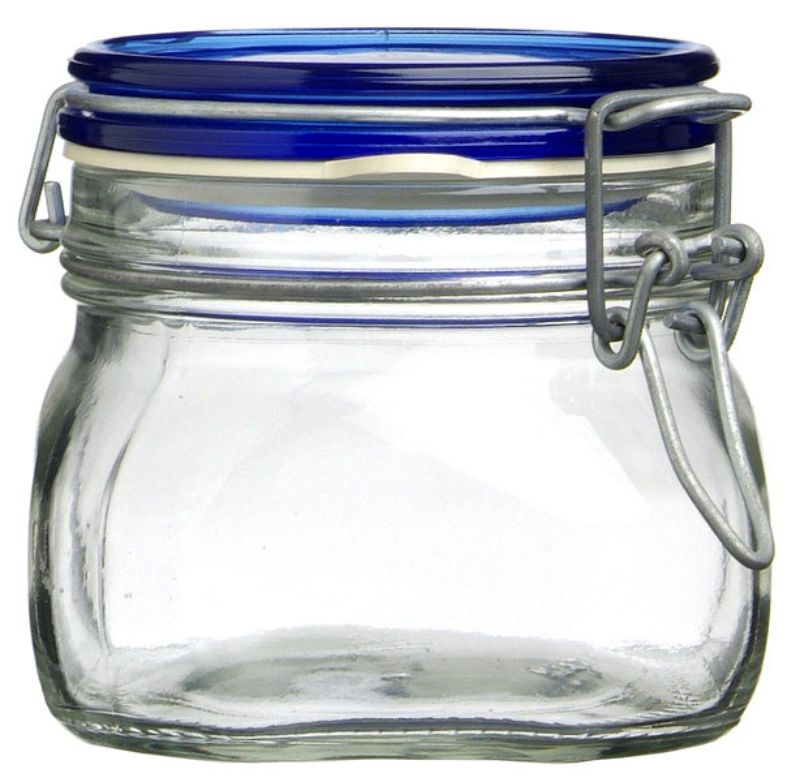 Bormioli Rocco - Fido Jar Blue 500ml - Set of 12