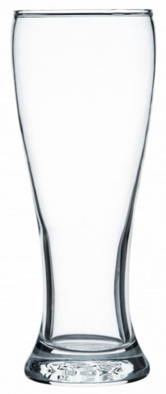 Set of 24 Crown Pilsner glasses, 425ml each, designed for optimal beer enjoyment with elegant craftsmanship.