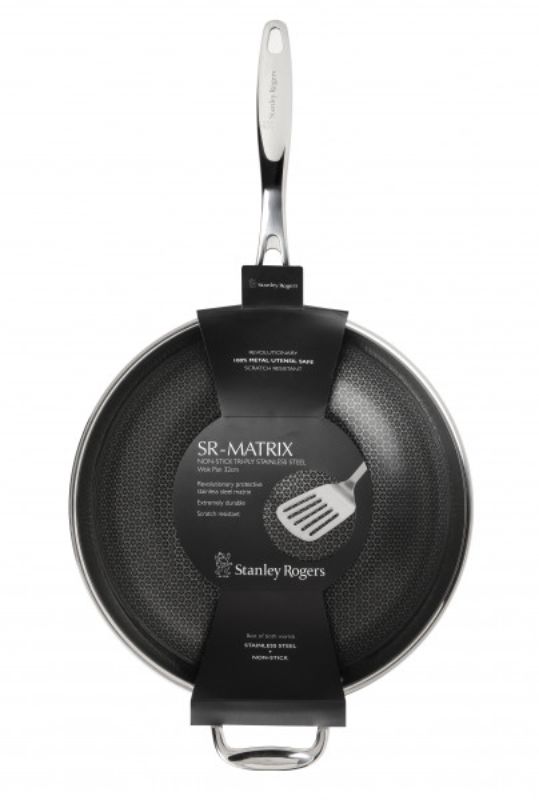 Stanley Rogers - Matrix Stainless Steel Wok Pan 32cm