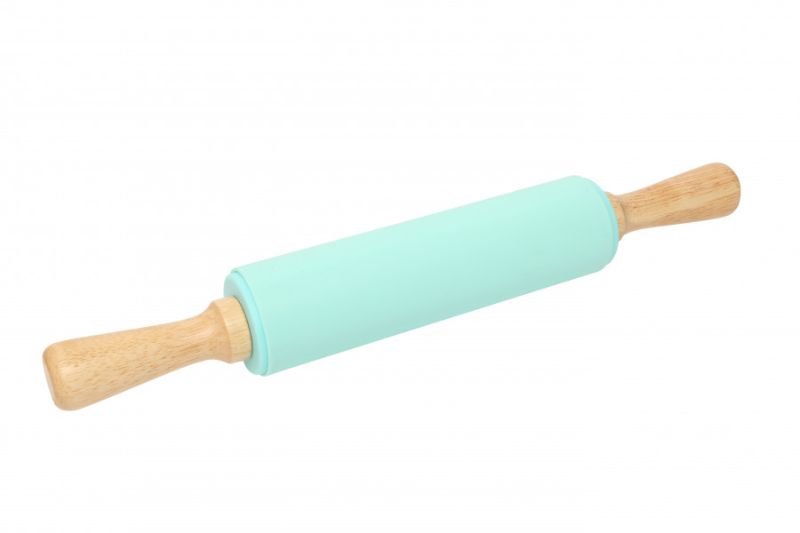 Wiltshire Silicone Rolling Pin features non-stick silicone, contoured handles for even dough rolling, perfect for baking enthusiasts.