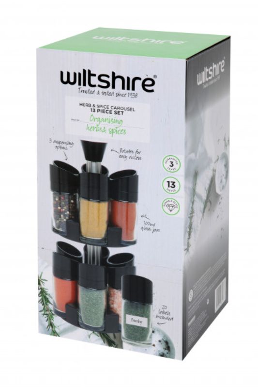 Wiltshire - Salt n Pepper Spice Carousel 13 Piece