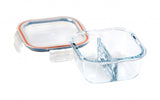 Wiltshire - Square Glass Container with 2 Dividers 500ml