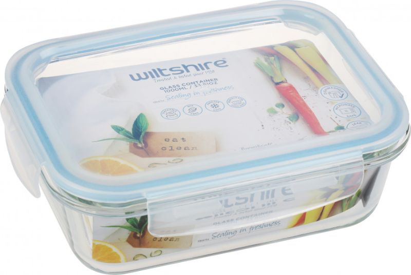 Wiltshire - Rectangle Glass Container 1000ml