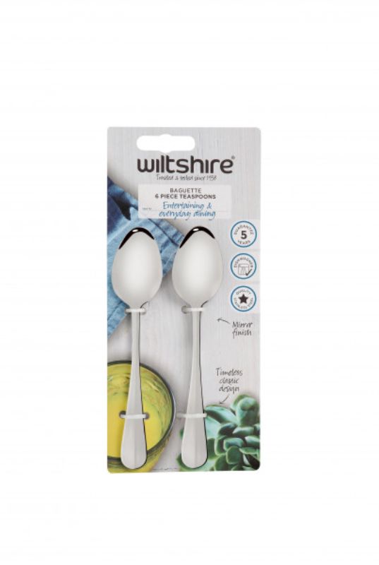 Wiltshire - Baguette Teaspoon 6 Piece Stainless Steel