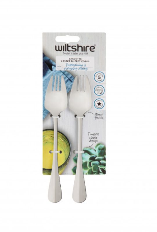 Wiltshire - Baguette Buffet Fork 4Piece Stainless Steel